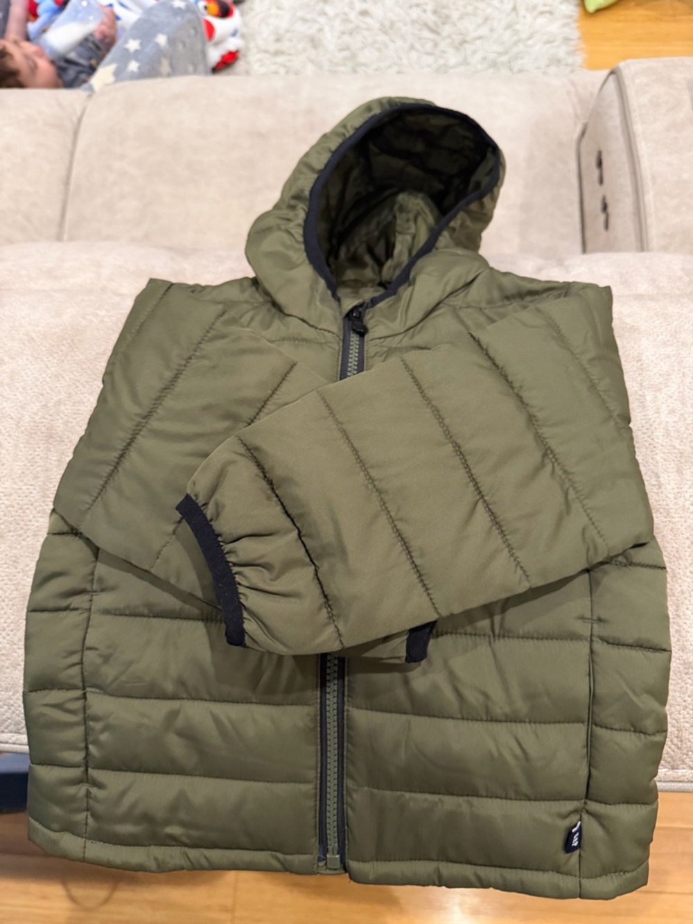 GAP Olive Green Puffer Jacket with Hood